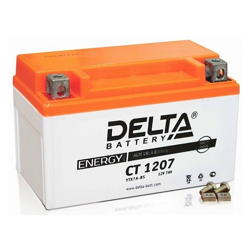 

Аккумулятор для мотоциклов DELTA BATTERY CT 1207 7Ач 105A, CT 1207