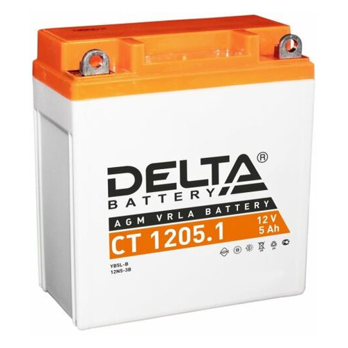 

Аккумулятор для мотоциклов DELTA BATTERY CT 1205.1 5Ач 65A, CT 1205.1