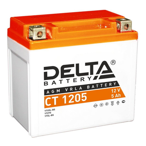 

Аккумулятор для мотоциклов DELTA BATTERY CT 1205 5Ач 80A, CT 1205