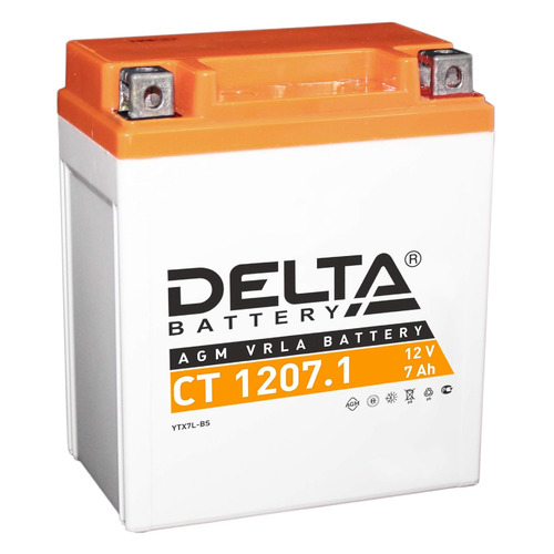 

Аккумулятор для мотоциклов DELTA BATTERY CT 1207.1 7Ач 100A, CT 1207.1
