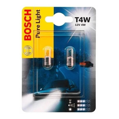 

Лампа автомобильная галогенная Bosch 1987302817, T4W, 12В, 1шт, 1987302817