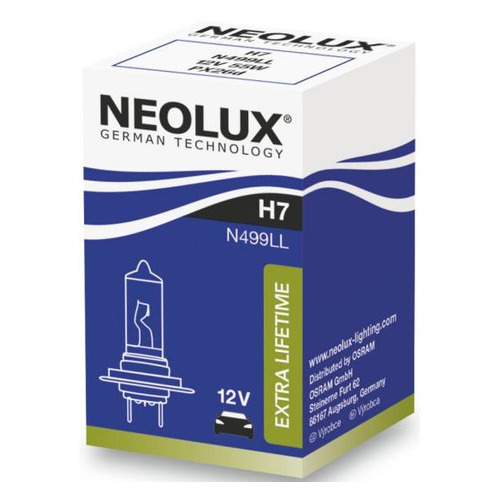 фото Лампа автомобильная галогенная neolux n499ll, h7, 12в, 55вт, 3200к, 1шт