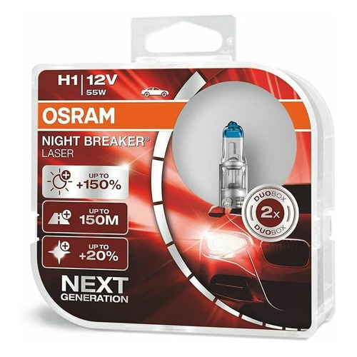 фото Лампа автомобильная галогенная osram 64150nbu, h1, 12в, 1шт