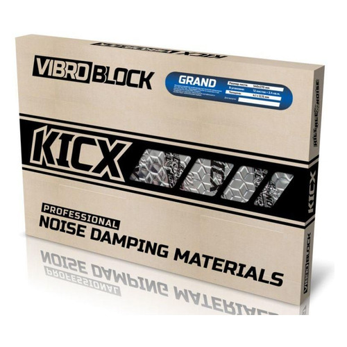 

Виброизоляция Kicx Vibroblock Grand, 540мм х370мм х4.1мм, 11шт [2081141y], Vibroblock Grand