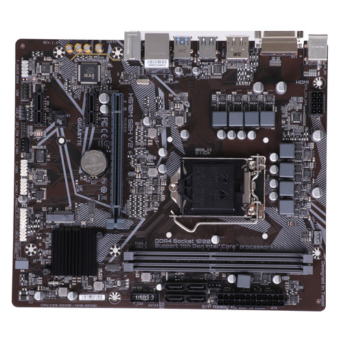 

Материнская плата GIGABYTE H510M S2H V2, LGA 1200, Intel H510, mATX, Ret, H510M S2H V2