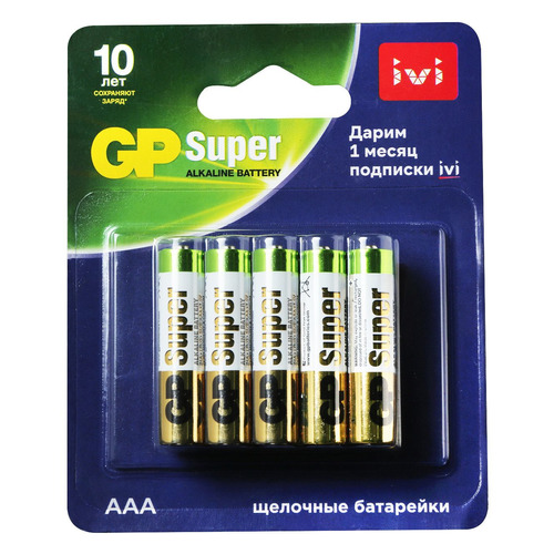 фото Aaa батарейка gp super alkaline 24a/ivi-2cr10, 10 шт.