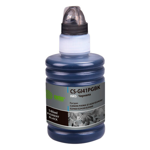 

Чернила Cactus CS-GI41PGBK, для Canon, 140мл, черный, CS-GI41PGBK