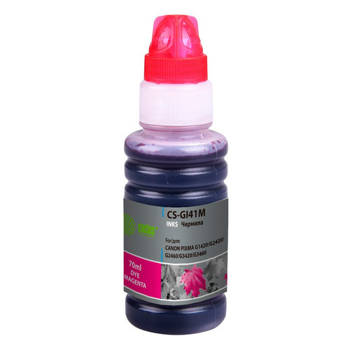 

Чернила Cactus CS-GI41M, для Canon, 70мл, пурпурный, CS-GI41M