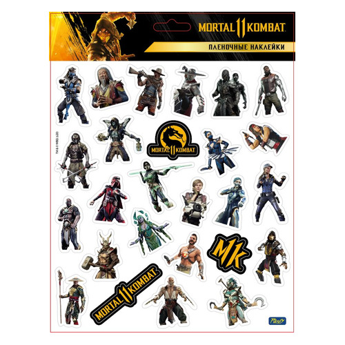 

Наклейка пленочная Mortal Kombat АКС-585 210х275мм большая, АКС-585
