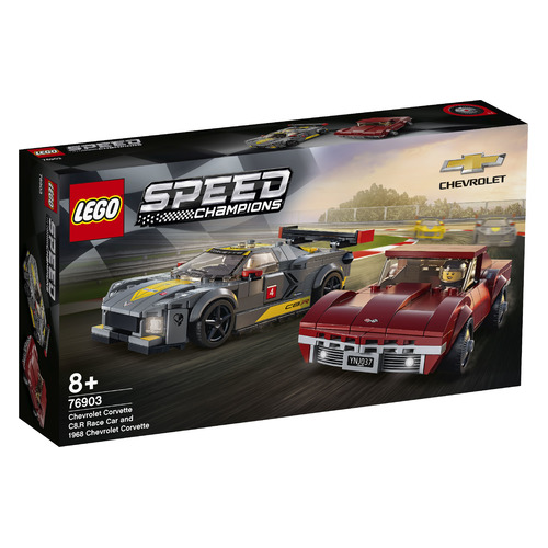 фото Конструктор lego speed champions chevrolet corvette c8.r race car/1968, 76903