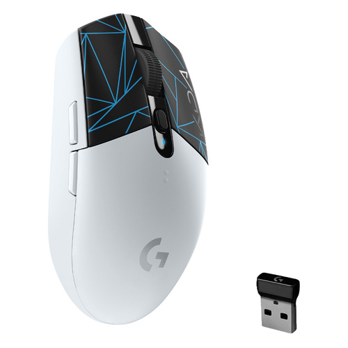 фото Мышь logitech g305, игровая, оптическая, беспроводная, usb, белый и черный [910-006053]