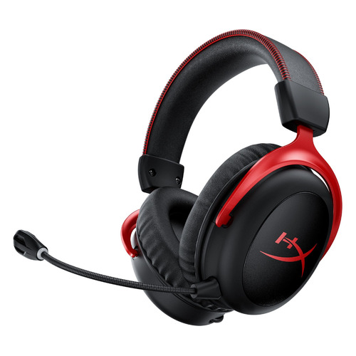 

Гарнитура игровая HYPERX Cloud II, для ПК и игровых консолей, накладные, радио, черный / красный [hhsc2x-ba-rd/g], Cloud II