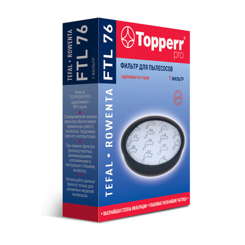 фото Предмоторный фильтр topperr ftl76, для пылесосов tefal, rowenta