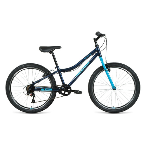 фото Велосипед altair mtb ht 24 1.0 (2021), горный (подростковый), рама 12", колеса 24", темно-синий/мятный, 12.79кг [rbkt11n46003]