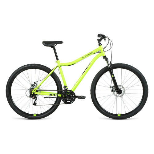 фото Велосипед altair mtb ht 29 2.0 disc (2021), горный (взрослый), рама: 19", колеса: 29", ярко-зеленый/черный, 16.62кг [rbkt1m19g003]