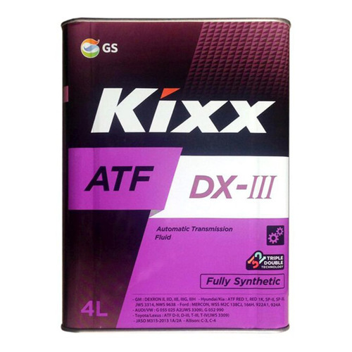 фото Масло трансмиссионное синтетическое kixx atf dx-iii, 4л [l250944te1]