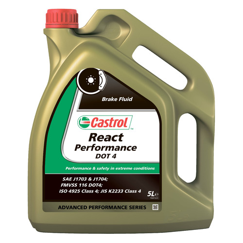 

Тормозная жидкость CASTROL React Performance, DOT 4, 5л [157f8c], React Performance
