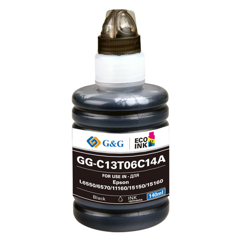 

Чернила G&G GG-C13T06C14A №112, для Epson, 140мл, черный, GG-C13T06C14A №112