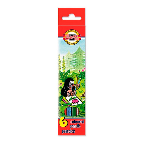 

Карандаши Koh-i-Noor 3651 Mole 3651006026KSRV, шестигранный, 6 цв., картоннная упаковка с подвесом 24 шт./кор., 3651 Mole