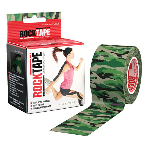 

Тейп кинезио Rocktape Classic 5м 5см зеленый/черный (21608), Classic