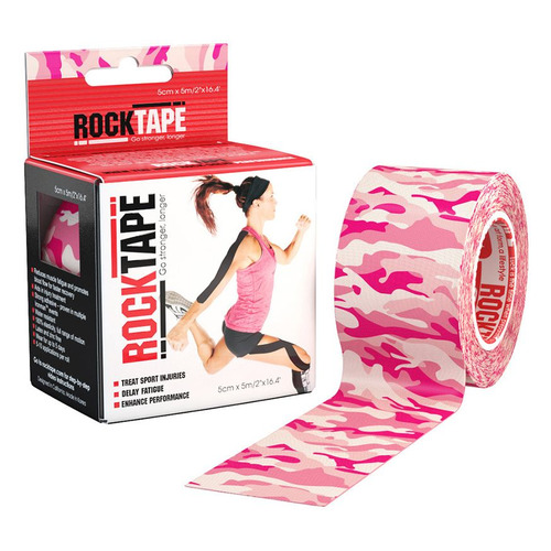

Тейп кинезио Rocktape Classic 5м 5см розовый/белый (21609), Classic