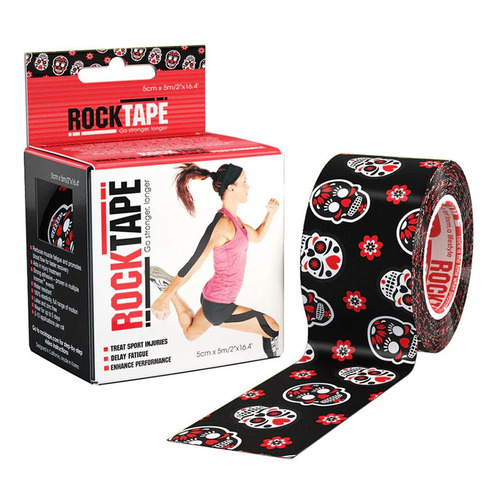 фото Тейп кинезио rocktape classic 5м 5см черный/красный (21622)