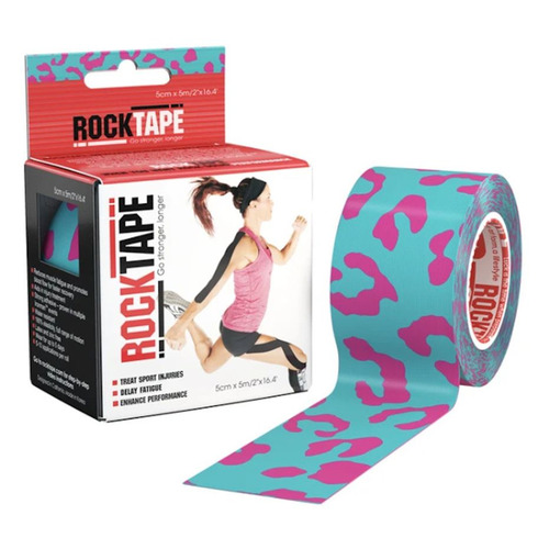 фото Тейп кинезио rocktape classic 5м 5см голубой/розовый (21654)