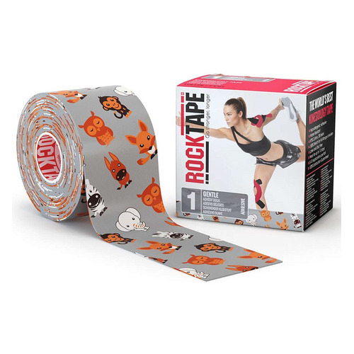 

Тейп кинезио Rocktape Gentle 1 5м 5см серый/оранжевый (21629), Gentle 1