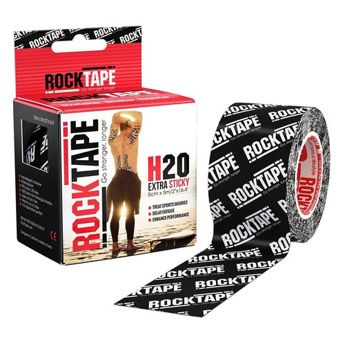 

Тейп кинезио Rocktape H2O 5м 5см черный/белый (21617), H2O