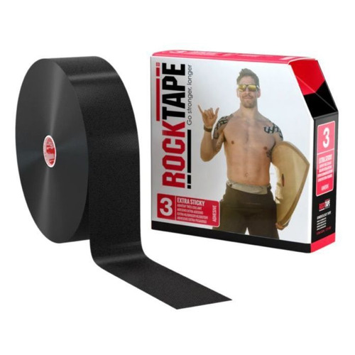 фото Тейп кинезио rocktape extra sticky 3 32м 5см черный (21588)