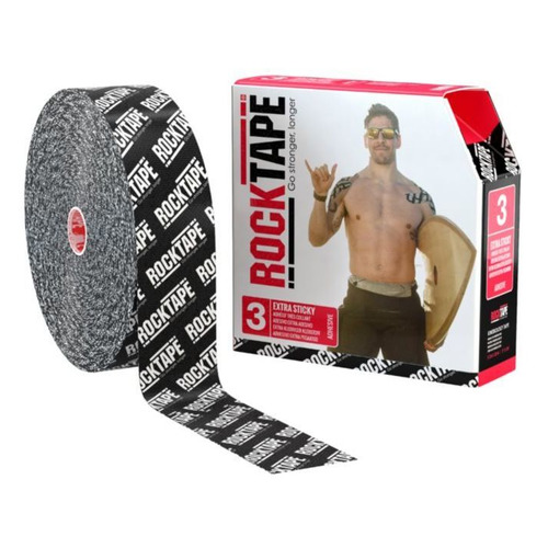 

Тейп кинезио Rocktape Extra sticky 3 32м 5см черный/белый (21589), Extra sticky 3