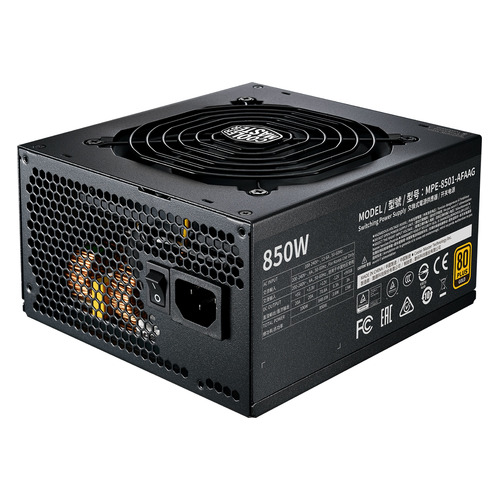 

Блок питания Cooler Master Gold, 850Вт, 120мм, черный, retail [mpe-8501-afaag-eu], Gold