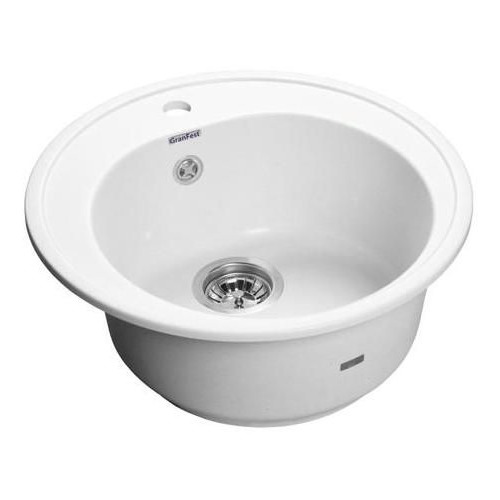 

Кухонная мойка GRANFEST Rondo R510, искусственный мрамор, 50.5см х 50.8см, иней, R510
