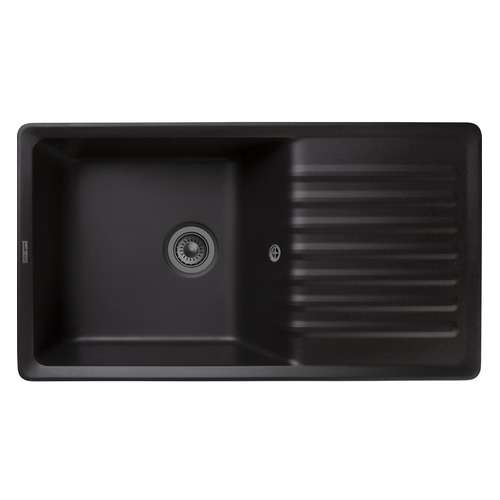 

Кухонная мойка GRANFEST Quarz Z73, кварц, 85см х 47.5см, черный, Z73