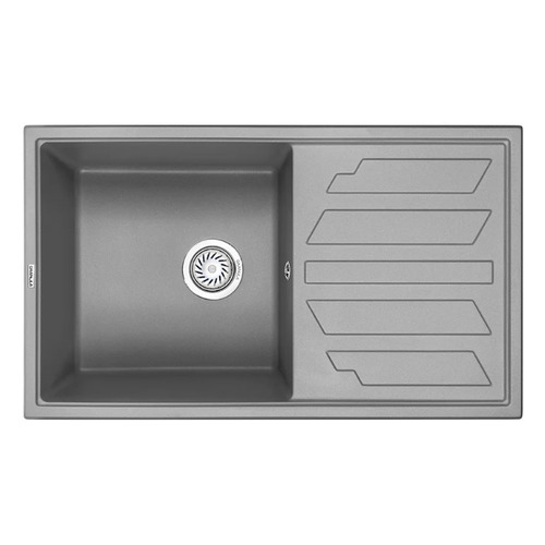 

Кухонная мойка GRANULA GR-8002, кварц, 79см х 50см, алюминиум, GR-8002