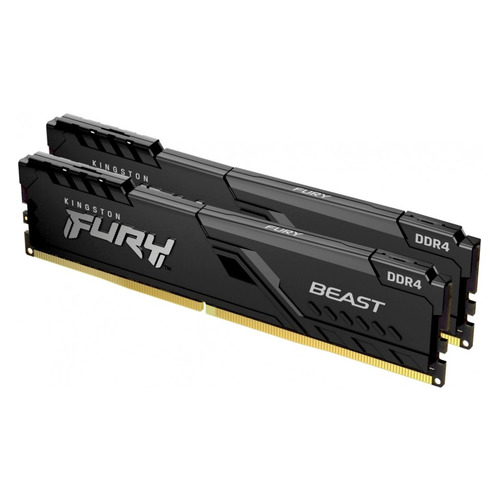 фото Модуль памяти kingston fury beast black kf432c16bbk2/16 ddr4 - 2x 8гб 3200, dimm, ret