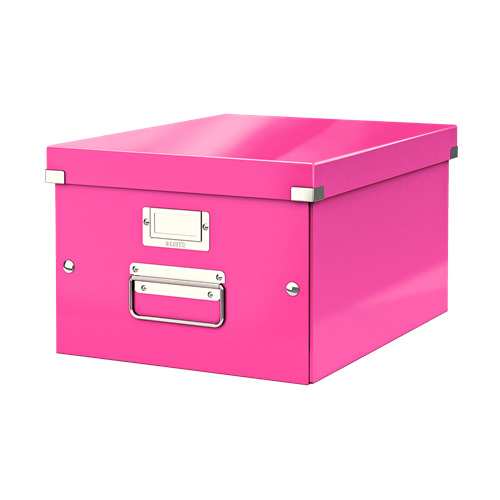 

Короб для хранения Leitz Click & Store, картон, розовый [60440023], Click & Store