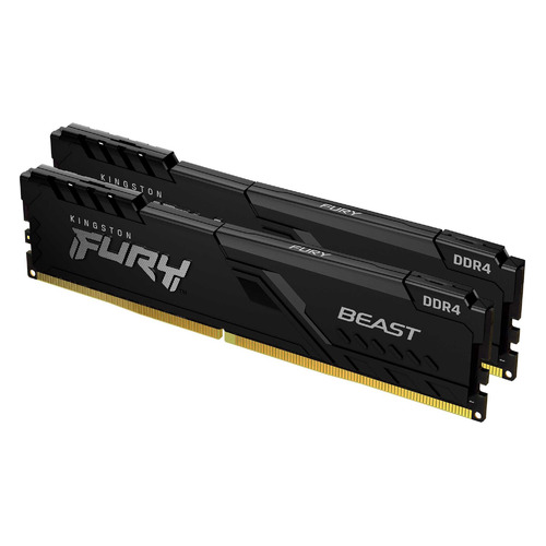 фото Модуль памяти kingston fury beast black kf430c15bbk2/16 ddr4 - 2x 8гб 3000, dimm, ret