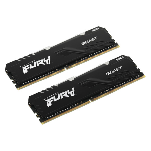 фото Модуль памяти kingston fury beast rgb kf426c16bb1ak2/32 ddr4 - 2x 16гб 2666, dimm, ret