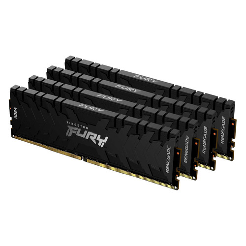 фото Модуль памяти kingston fury renegade black kf436c16rbk4/32 ddr4 - 4x 8гб 3600, dimm, ret