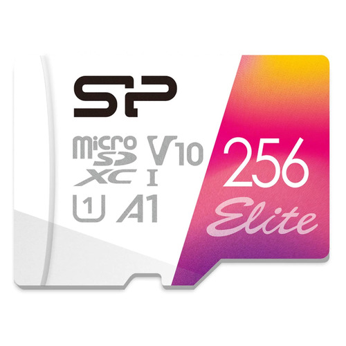 

Карта памяти microSDXC UHS-I U1 Silicon Power Elite 256 ГБ, 100 МБ/с, Class 10, SP256GBSTXBV1V20SP, 1 шт., переходник SD, SP256GBSTXBV1V20SP