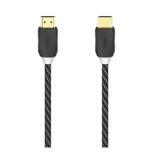 фото Кабель hama h-205447, hdmi (прямой) - hdmi (прямой), gold , круглое, 3м, черный [00205447]