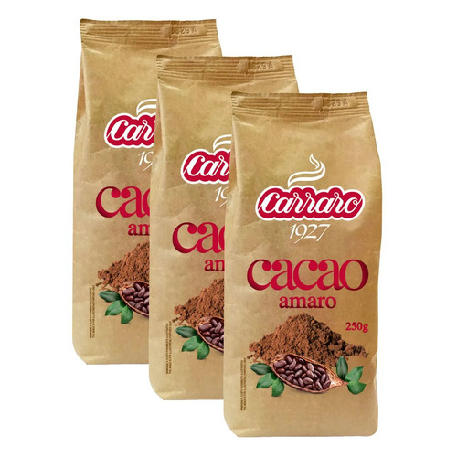 

Какао-напиток Carraro Cacao Amaro 3x250гр 250гр м/уп (5099), Cacao Amaro