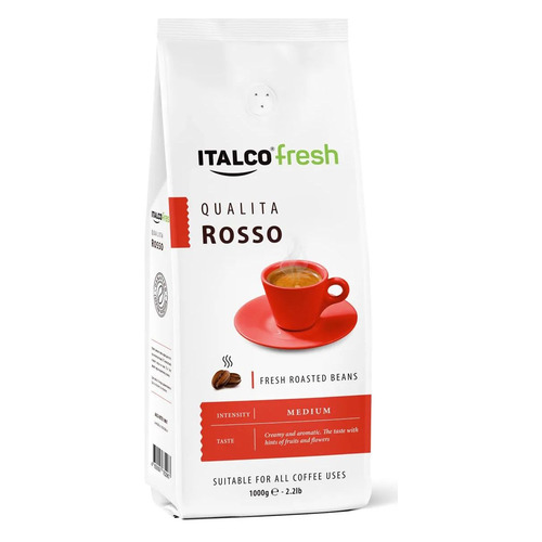 

Кофе зерновой ITALCO Qualita Rosso, средняя обжарка, 1000 гр [4924], Qualita Rosso