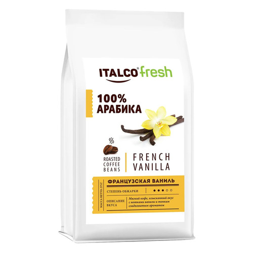 

Кофе зерновой ITALCO French vanilla, средняя обжарка, 375 гр [4820], French vanilla