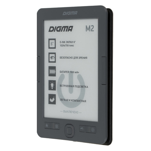 

Электронная книга Digma M2, 6", темно-серый, M2