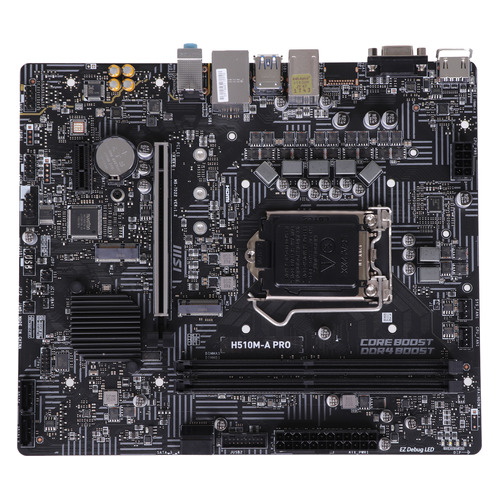 

Материнская плата MSI H510M-A PRO, LGA 1200, Intel H510, mATX, Ret, H510M-A PRO