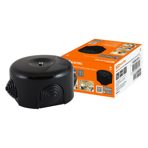 

Коробка Tdm Electric Фарфоровая (SQ2802-0014) распаяч. 4x черный, Фарфоровая