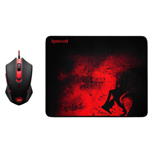 

Мышь Redragon M601BA, игровая, оптическая, проводная, USB, черный и красный [78226], M601BA