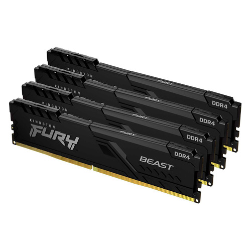 

Модуль памяти KINGSTON Fury Beast Black KF436C18BBK4/64 DDR4 - 4x 16ГБ 3600, DIMM, Ret, KF436C18BBK4/64